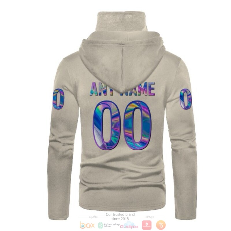 Personalized NFL Los Angeles Rams white hologram custom 3d hoodie mask 1 2