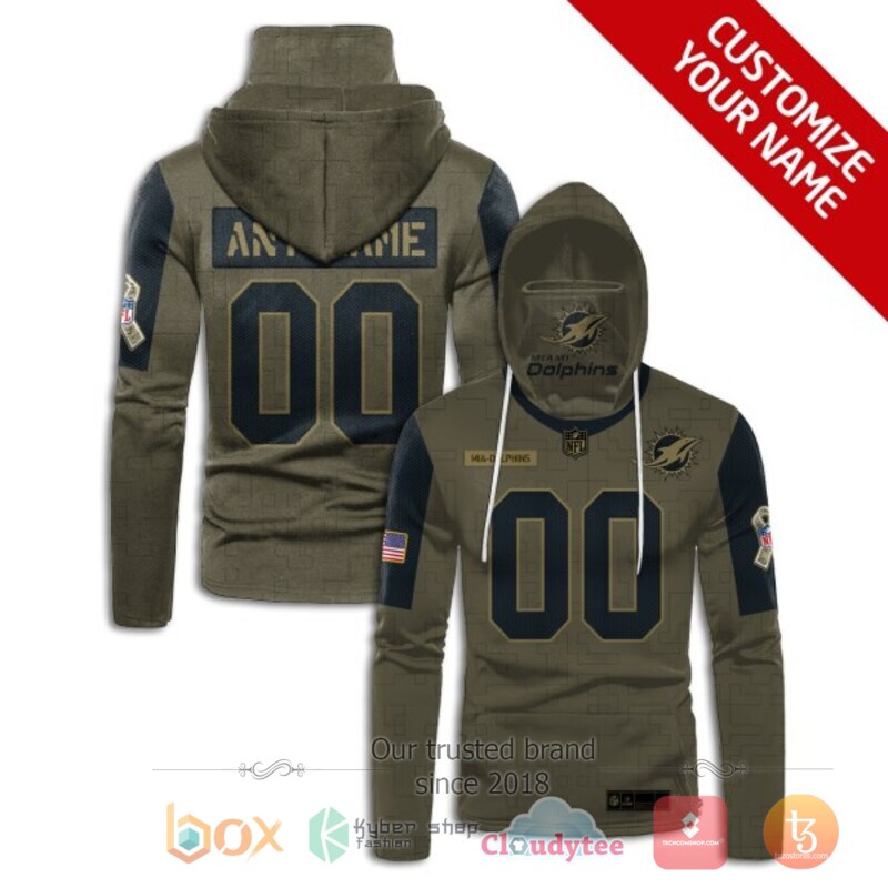 Personalized NFL Miami Dolphins 3d hoodie mask