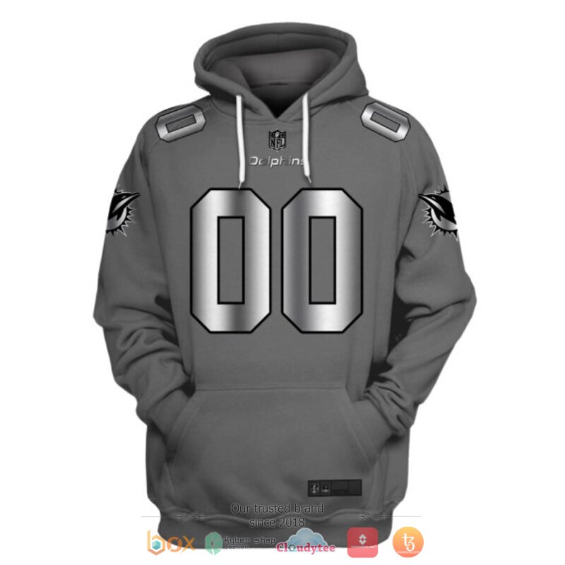 NFL Miami Dolphins dark grey Personalized custom jersey shirt, hoodie 3 Personalized NFL Miami Dolphins dark grey custom 3d shirt hoodie 1 2