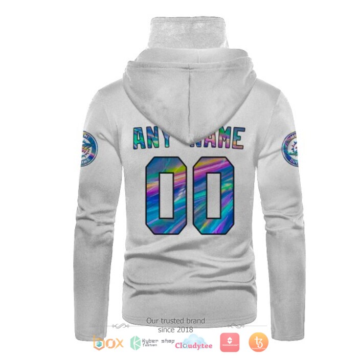 Personalized NFL Miami Dolphins white hologram color 3d hoodie mask 1 2