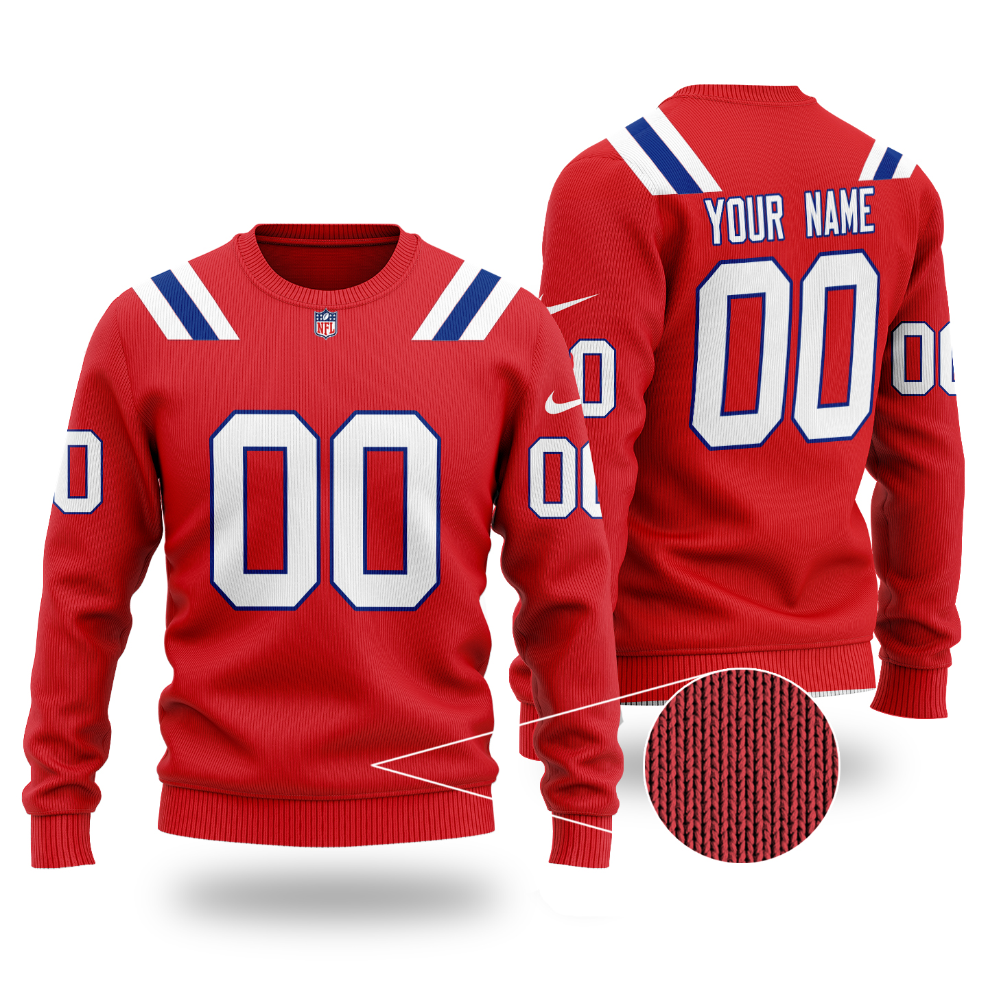 Personalized NFL New England Patriots Christmas Sweater 3 Personalized NFL New England Patriots Christmas Sweater