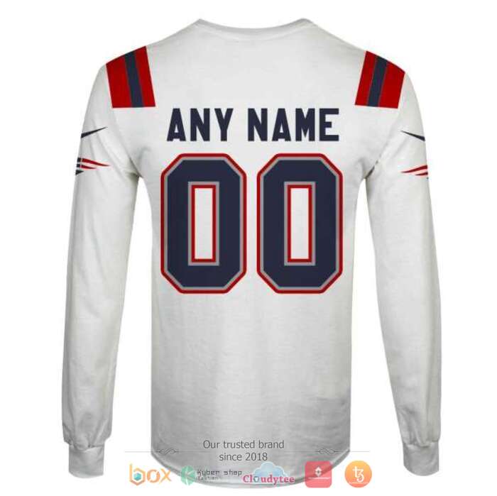Personalized NFL New England Patriots White 3d shirt, hoodie 6 Personalized NFL New England Patriots White 3d shirt hoodie 1 2 3 4 5