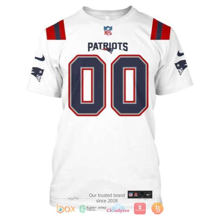 Personalized NFL New England Patriots White 3d shirt, hoodie 7 Personalized NFL New England Patriots White 3d shirt hoodie 1 2 3 4 5 6