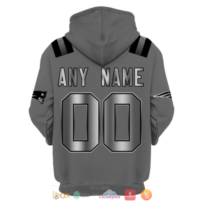 Personalized NFL New England Patriots dark grey custom 3d shirt hoodie 1 2 3