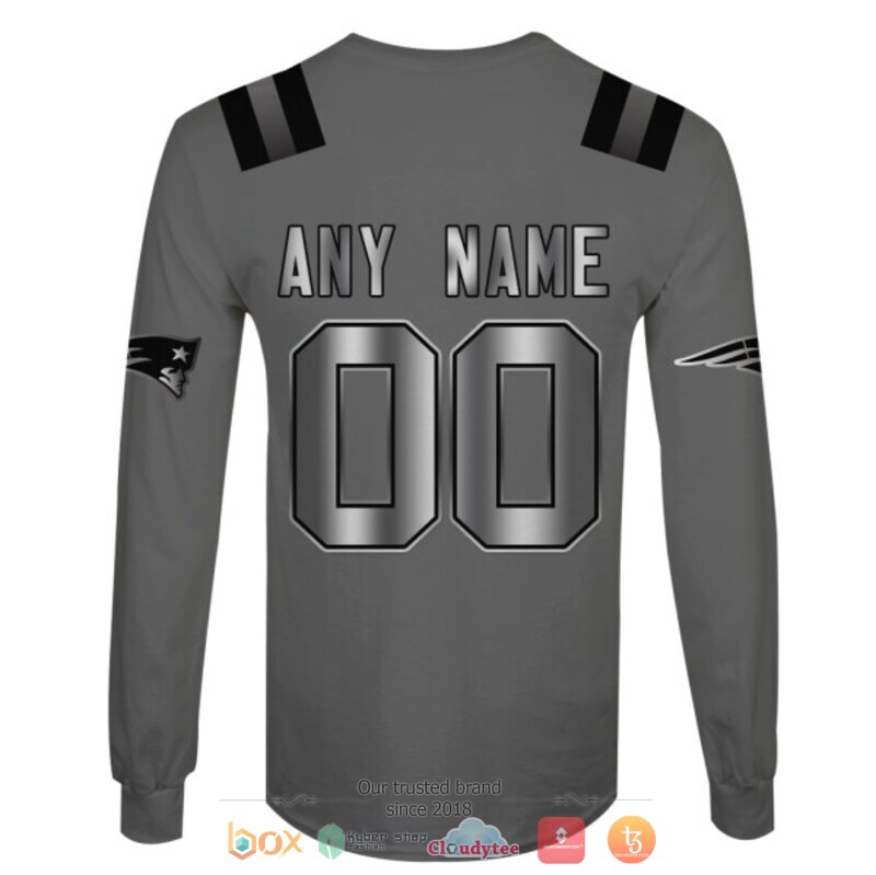 Personalized NFL New England Patriots dark grey custom 3d shirt hoodie 1 2 3 4 5