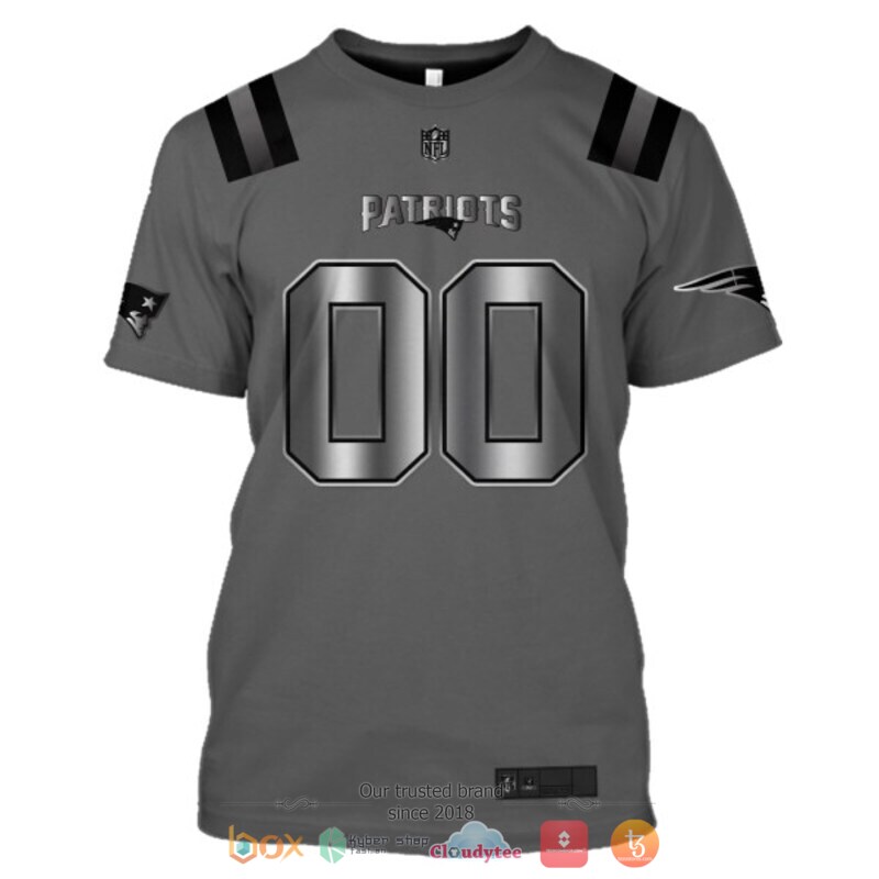 Personalized NFL New England Patriots dark grey custom 3d shirt hoodie 1 2 3 4 5 6