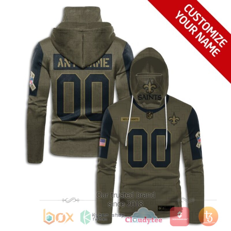 Personalized NFL New Orleans Saints 3d hoodie mask 7 Personalized NFL New Orleans Saints 3d hoodie mask