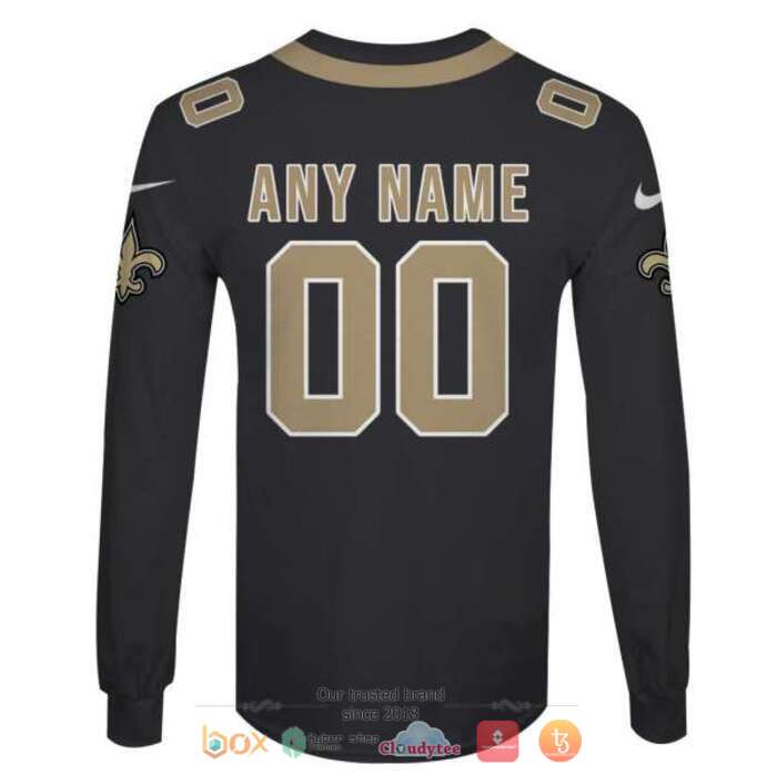 Personalized NFL New Orleans Saints Dark Grey 3d shirt hoodie 1 2 3 4 5