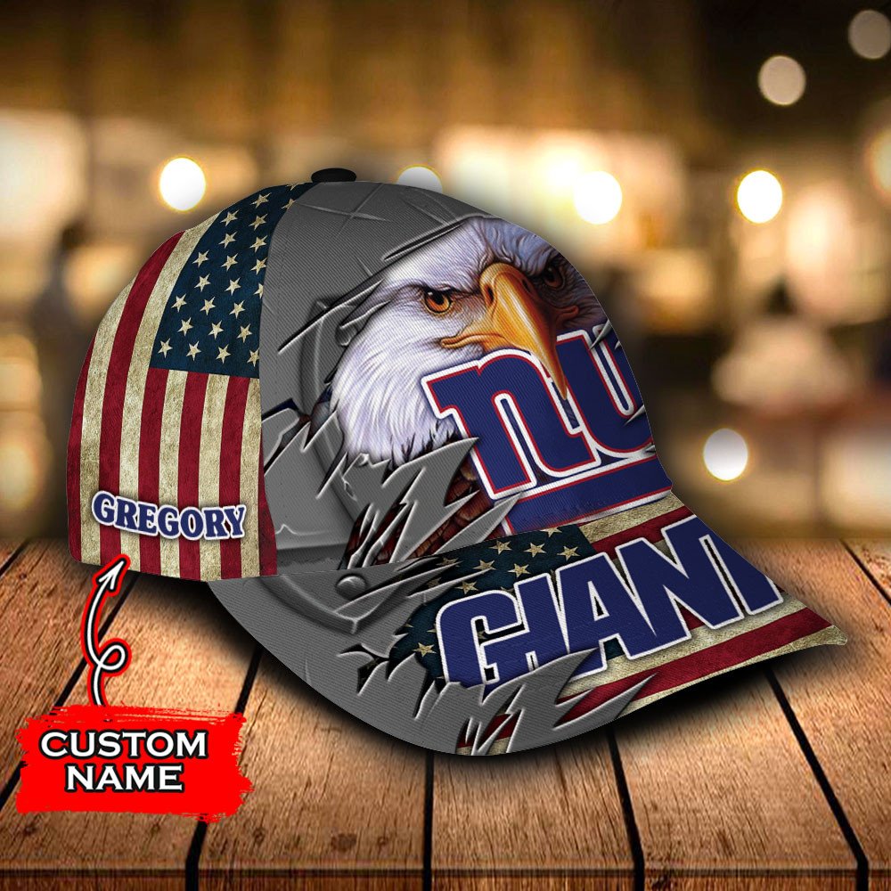 Personalized NFL New York Giants Eagle Custom Cap 2 Personalized NFL New York Giants Eagle Custom Cap 1