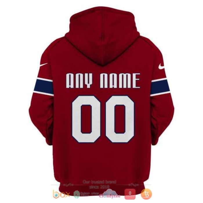 Personalized NFL New York Giants Red 3d shirt hoodie 1 2 3