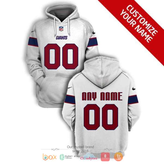 Personalized NFL New York Giants White 3d shirt, hoodie 1 Personalized NFL New York Giants White 3d shirt hoodie