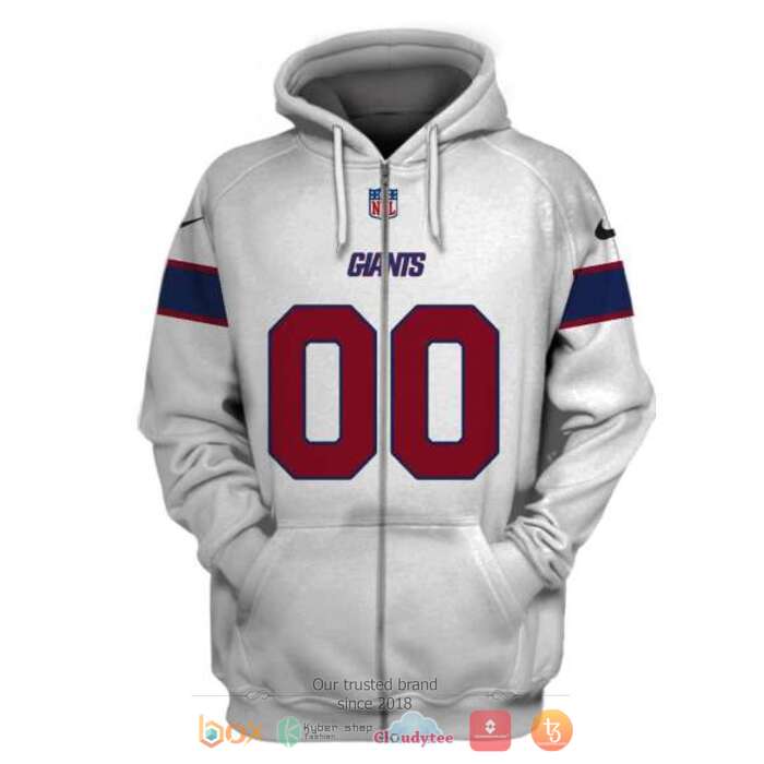 Personalized NFL New York Giants White 3d shirt, hoodie 2 Personalized NFL New York Giants White 3d shirt hoodie 1