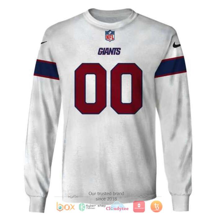 Personalized NFL New York Giants White 3d shirt, hoodie 5 Personalized NFL New York Giants White 3d shirt hoodie 1 2 3 4