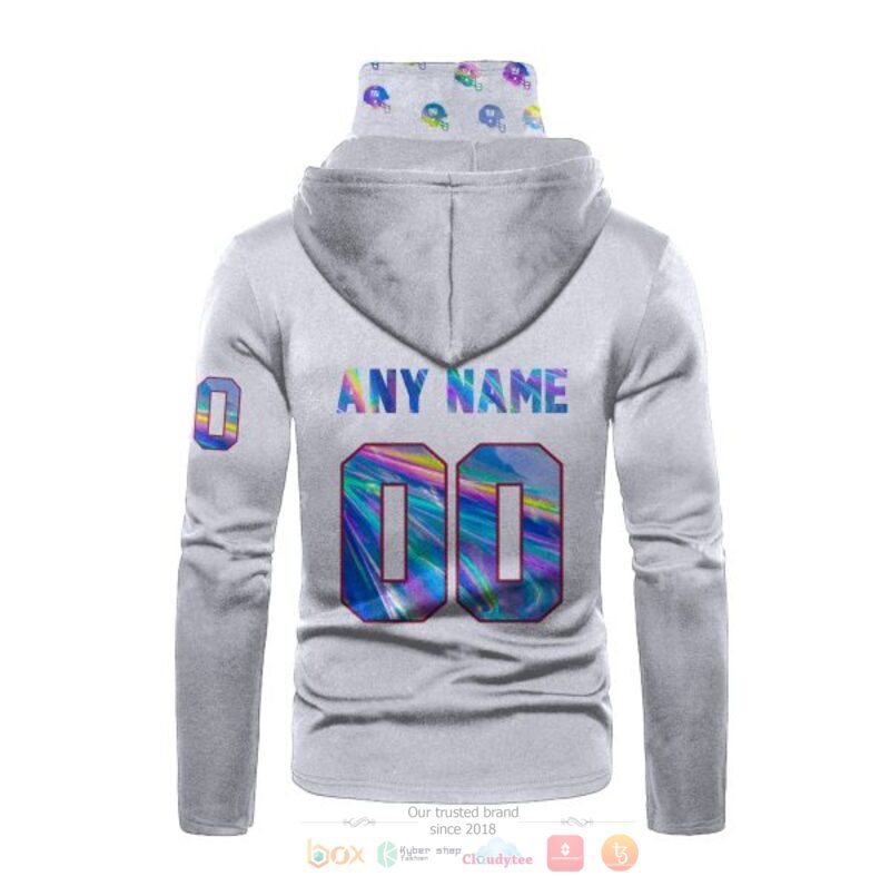 Personalized NFL New York Giants white hologram custom 3d hoodie mask 1 2