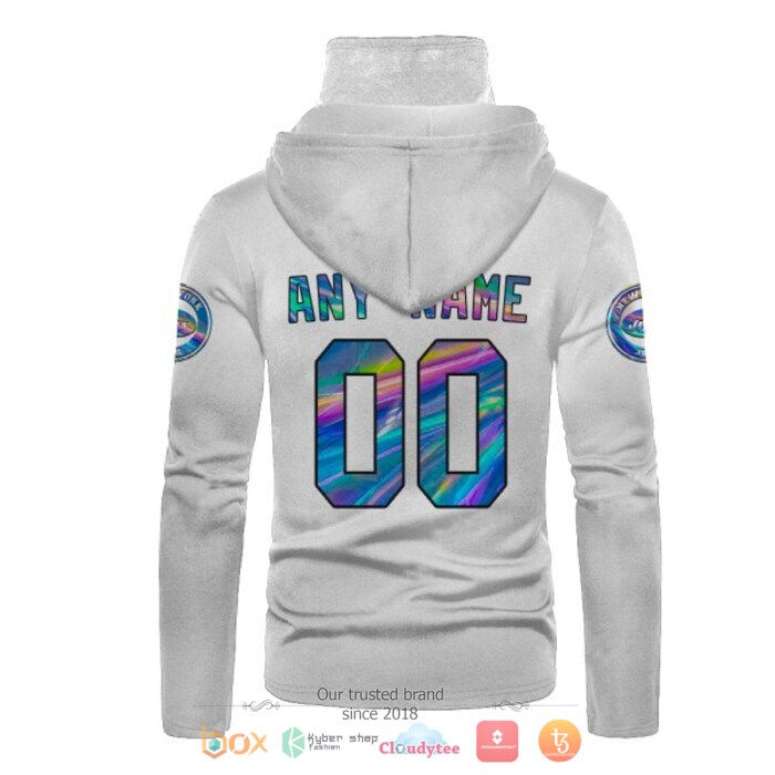 Personalized NFL New York Jets White hologram color 3d hoodie mask 3 Personalized NFL New York Jets White hologram color 3d hoodie mask 1 2