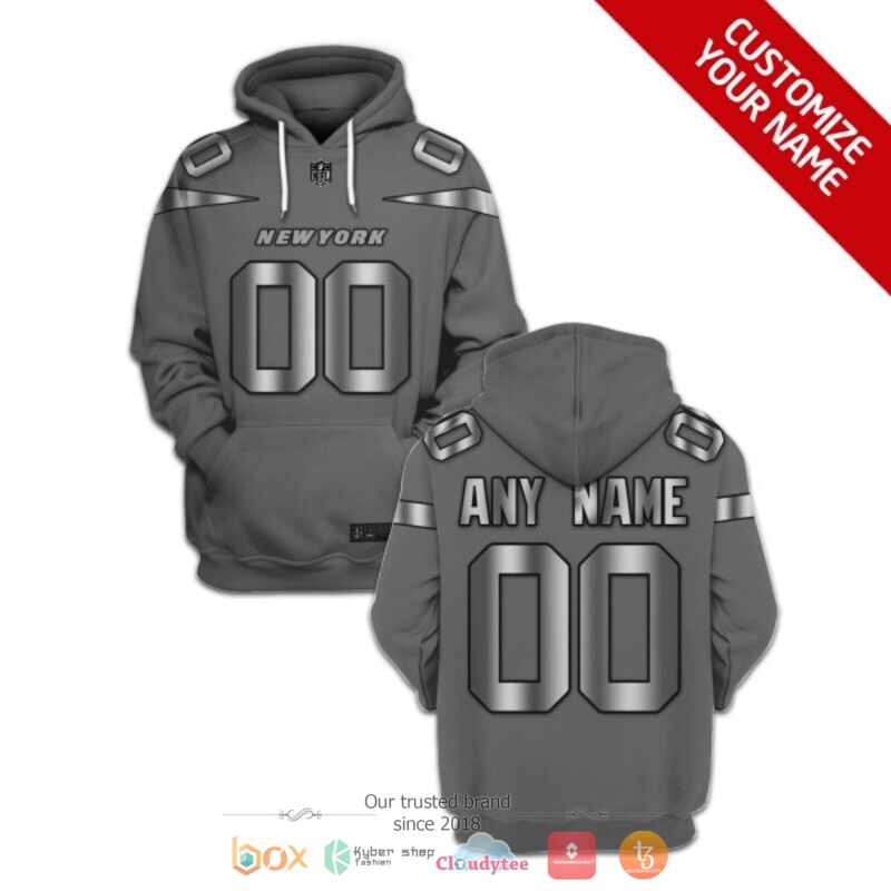 NFL New York dark grey Personalized custom jersey shirt, hoodie 1 Personalized NFL New York dark grey custom 3d shirt hoodie