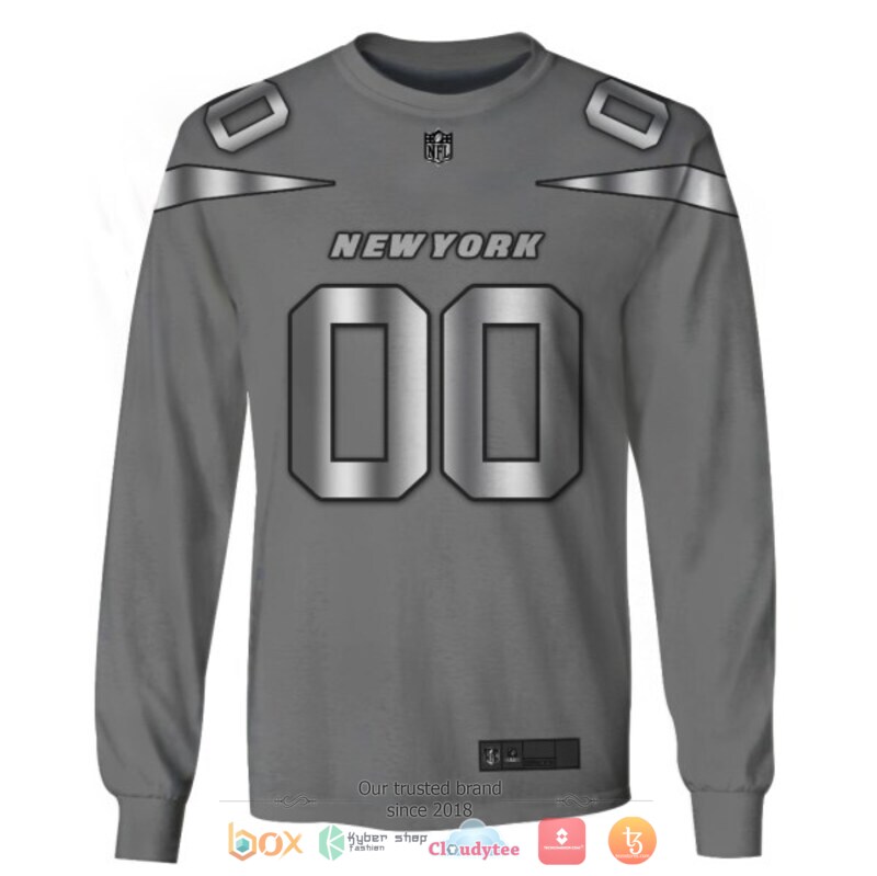 NFL New York dark grey Personalized custom jersey shirt, hoodie 5 Personalized NFL New York dark grey custom 3d shirt hoodie 1 2 3 4