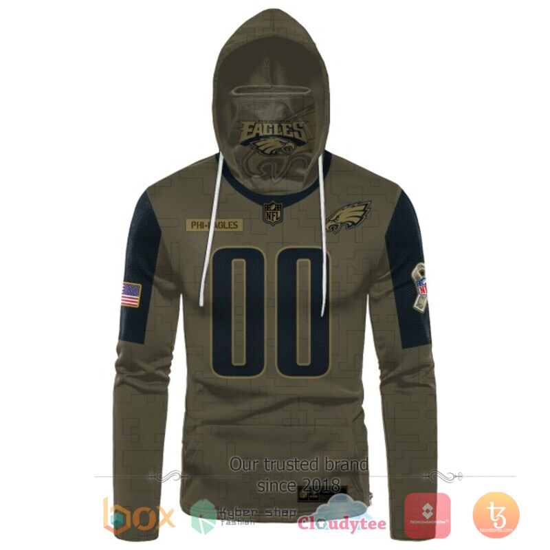 Personalized NFL Philadelphia Eagles 3d hoodie mask 2 Personalized NFL Philadelphia Eagles 3d hoodie mask 1