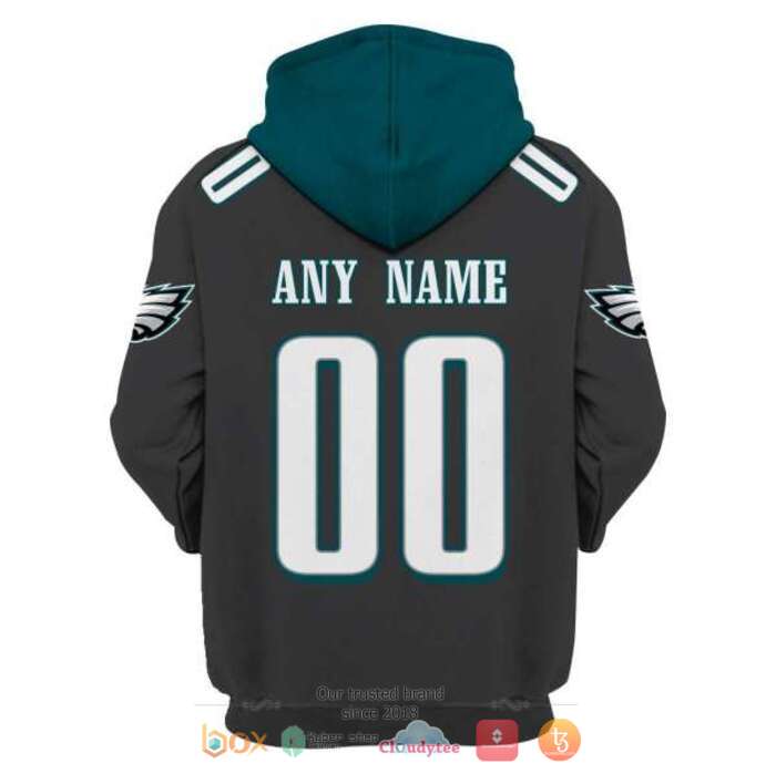 Personalized NFL Philadelphia Eagles Dark Grey 3d shirt, hoodie 4 Personalized NFL Philadelphia Eagles Dark Grey 3d shirt hoodie 1 2 3