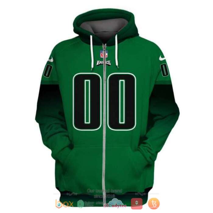 Personalized NFL Philadelphia Eagles Green 3d shirt, hoodie 2 Personalized NFL Philadelphia Eagles Green 3d shirt hoodie 1
