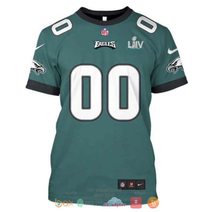 Personalized NFL Philadelphia Eagles Moss Green 3d shirt hoodie 1 2 3 4 5 6