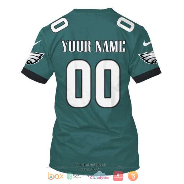 Personalized NFL Philadelphia Eagles Moss Green 3d shirt hoodie 1 2 3 4 5 6 7