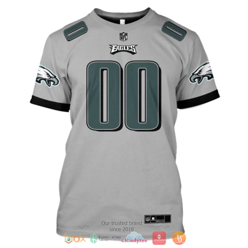 Personalized NFL Philadelphia Eagles black grey custom shirt hoodie 1 2 3 4 5 6