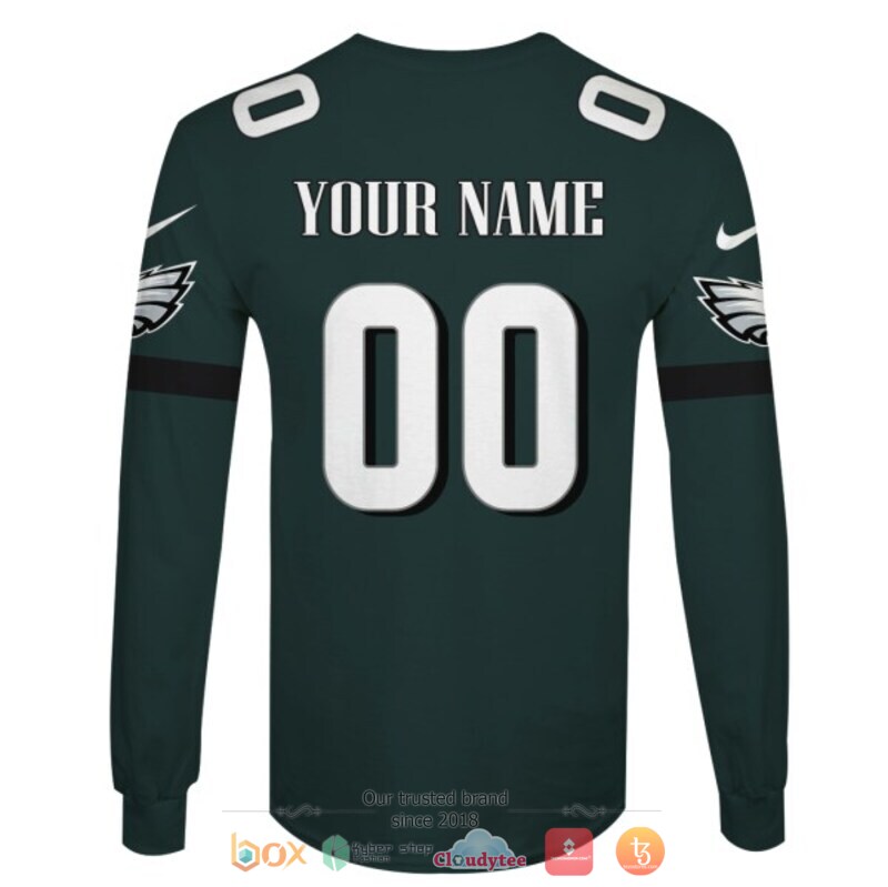 Personalized NFL Philadelphia Eagles dark green custom 3d shirt hoodie 1 2 3 4 5