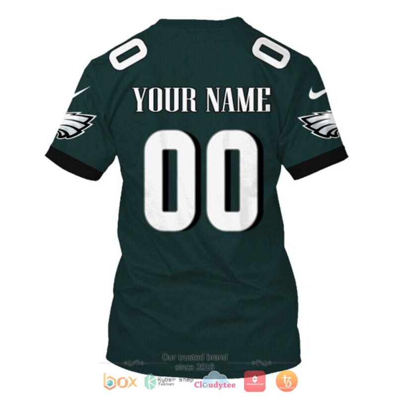 Personalized NFL Philadelphia Eagles dark green custom 3d shirt hoodie 1 2 3 4 5 6 7