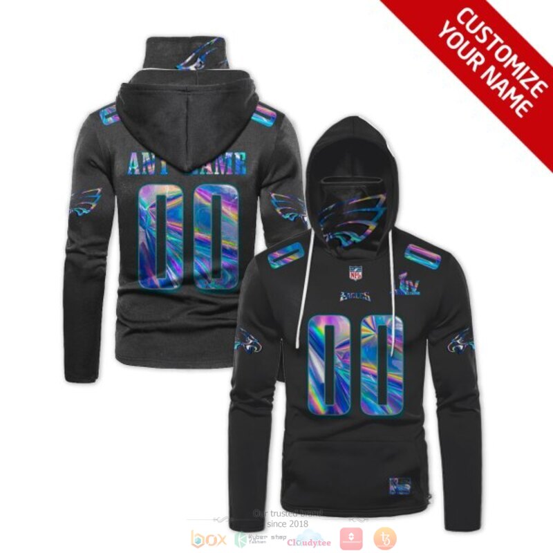 Personalized NFL Philadelphia Eagles grey custom 3d hoodie mask