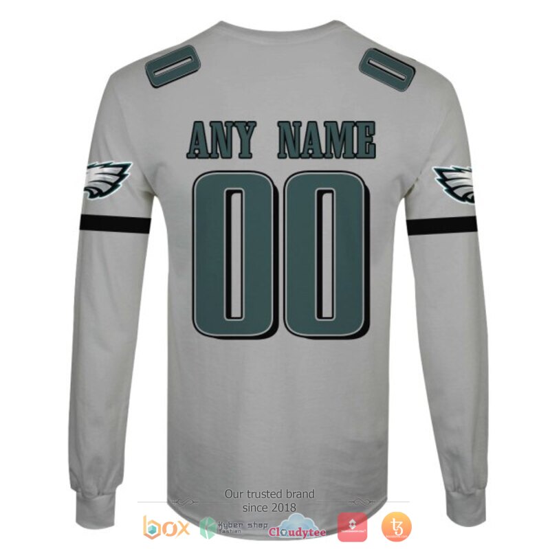 Personalized NFL Philadelphia Eagles grey custom shirt hoodie 1 2 3 4 5