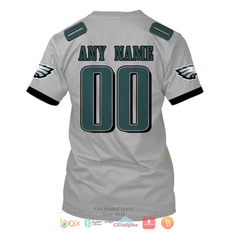 Personalized NFL Philadelphia Eagles grey custom shirt hoodie 1 2 3 4 5 6 7