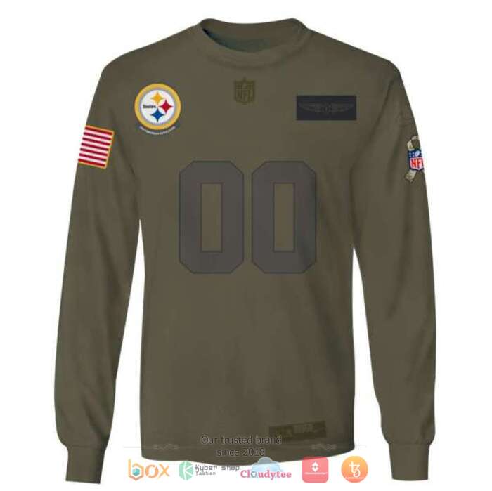 Personalized NFL Pittsburgh Steelers American Flag 3d shirt hoodie 1 2 3 4