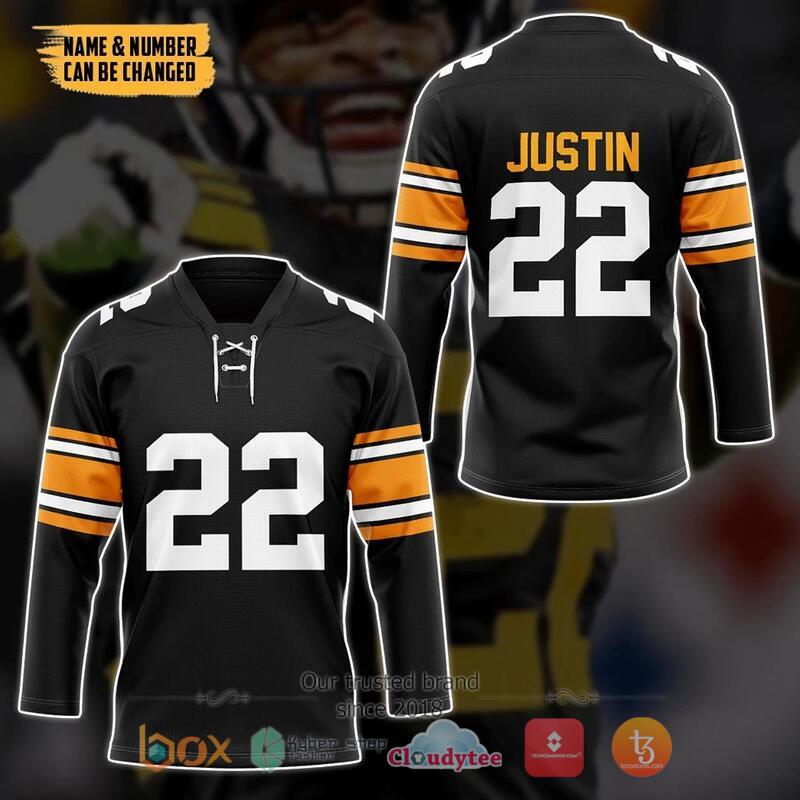Personalized NFL Pittsburgh Steelers Najee Harris Hockey Jersey 3 Personalized NFL Pittsburgh Steelers Najee Harris Hockey Jersey 1 2