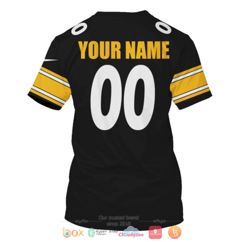 NFL Pittsburgh Steelers black yellow Personalized custom jersey shirt, hoodie 8 Personalized NFL Pittsburgh Steelers black yellow custom 3d shirt hoodie 1 2 3 4 5 6 7