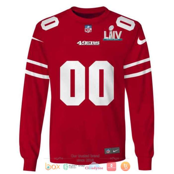 Personalized NFL San Francisco 49ers Light Red 3d shirt hoodie 1 2 3 4