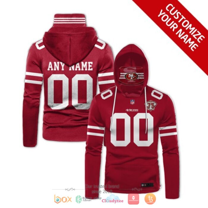 Personalized NFL San Francisco 49ers Red 3d hoodie mask