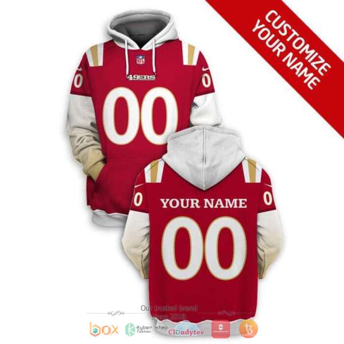 Personalized NFL San Francisco 49ers Red 3d shirt hoodie