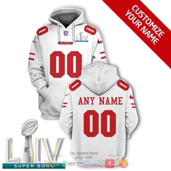 Personalized NFL San Francisco 49ers White 3d shirt hoodie
