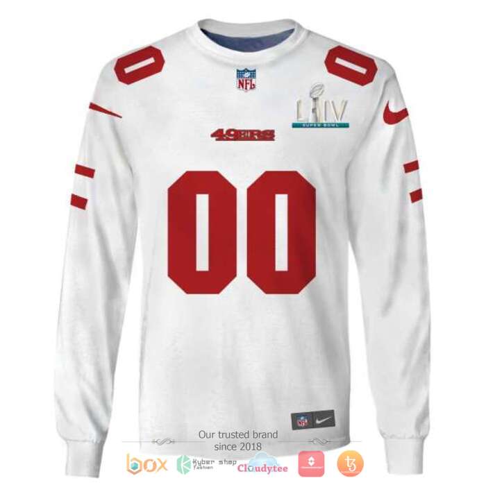 Personalized NFL San Francisco 49ers White 3d shirt hoodie 1 2 3 4