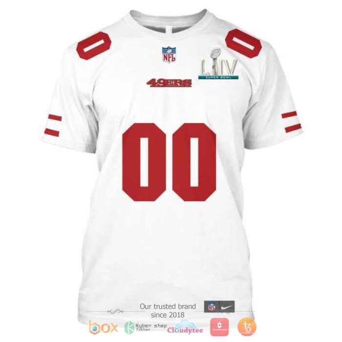 Personalized NFL San Francisco 49ers White 3d shirt hoodie 1 2 3 4 5 6