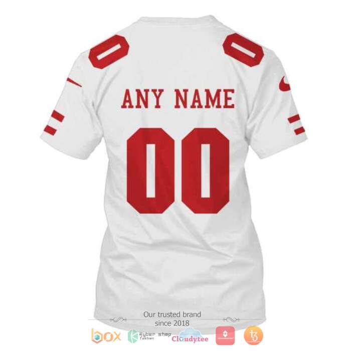 Personalized NFL San Francisco 49ers White 3d shirt hoodie 1 2 3 4 5 6 7