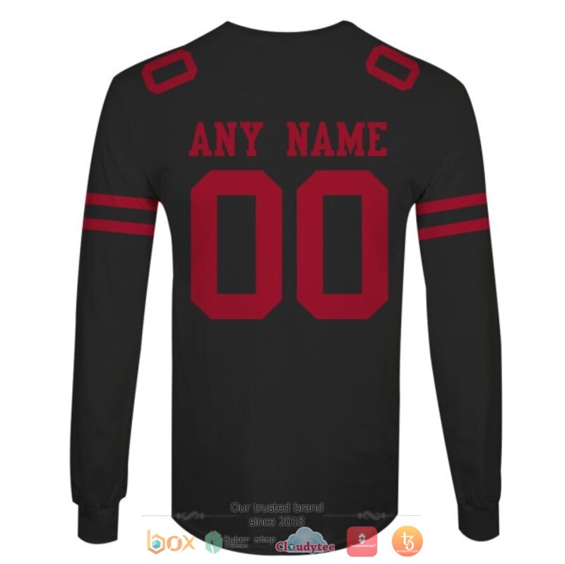 Personalized NFL San Francisco 49ers black custom 3d shirt hoodie 1 2 3 4 5
