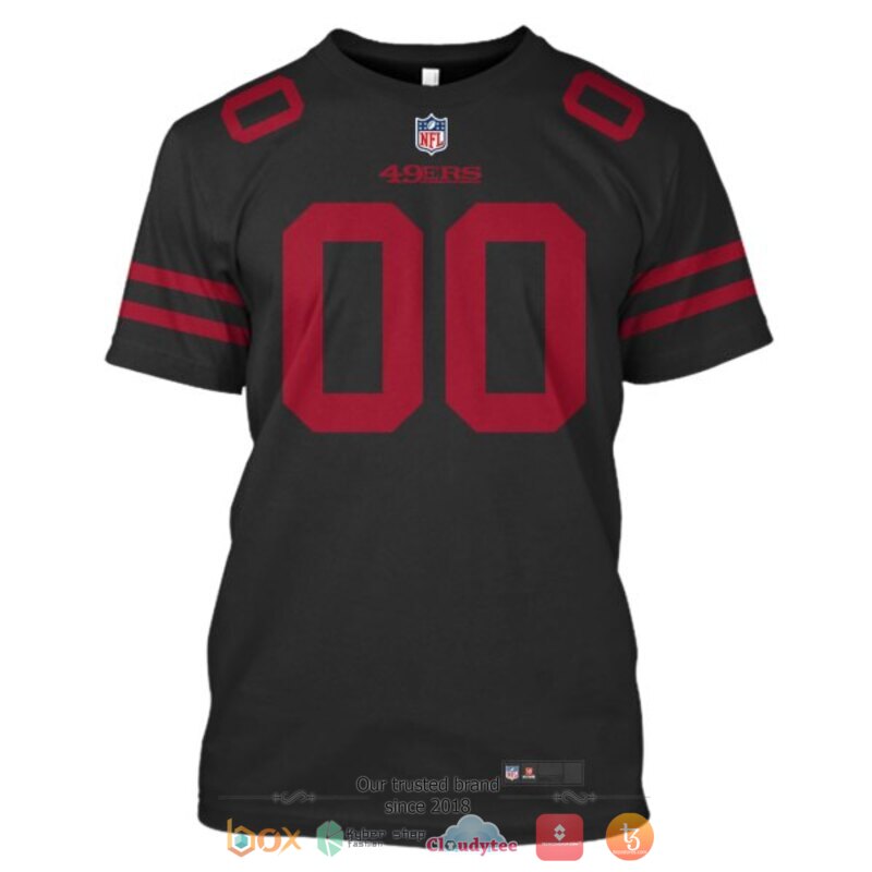Personalized NFL San Francisco 49ers black custom 3d shirt hoodie 1 2 3 4 5 6