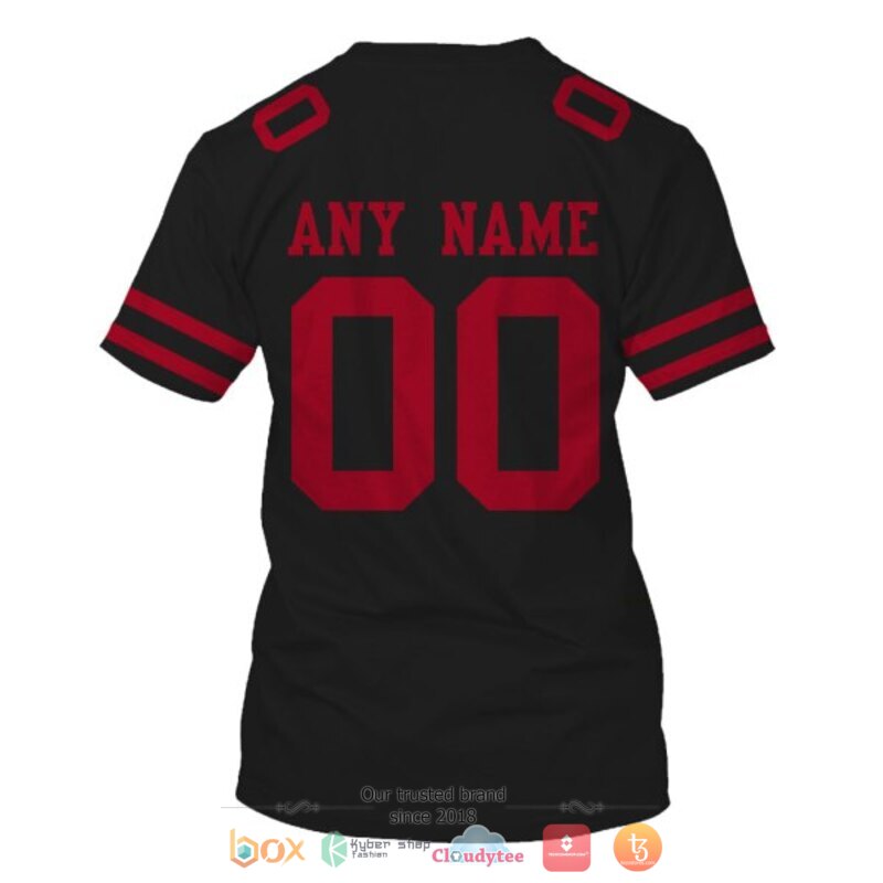 Personalized NFL San Francisco 49ers black custom 3d shirt hoodie 1 2 3 4 5 6 7