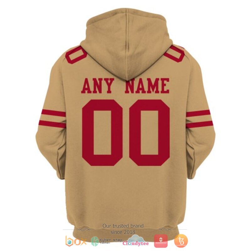 NFL San Francisco 49ers brown Personalized custom jersey shirt, hoodie 4 Personalized NFL San Francisco 49ers brown custom 3d shirt hoodie 1 2 3