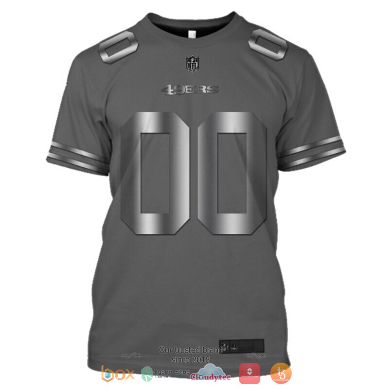 Personalized NFL San Francisco 49ers dark grey custom 3d shirt hoodie 1 2 3 4 5 6