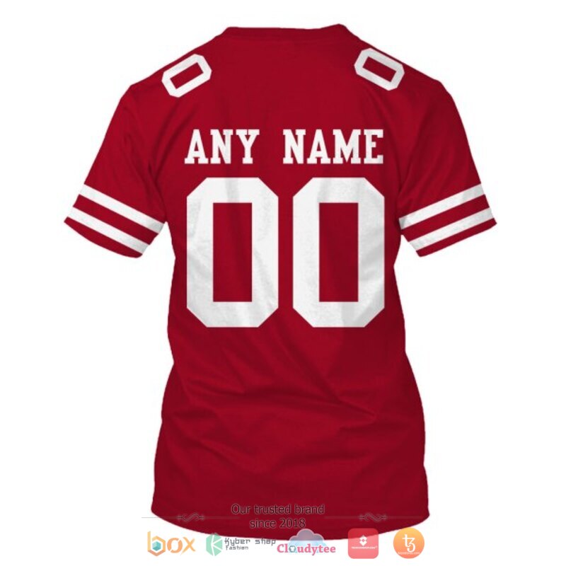 Personalized NFL San Francisco 49ers red custom 3d shirt hoodie 1 2 3 4 5 6 7