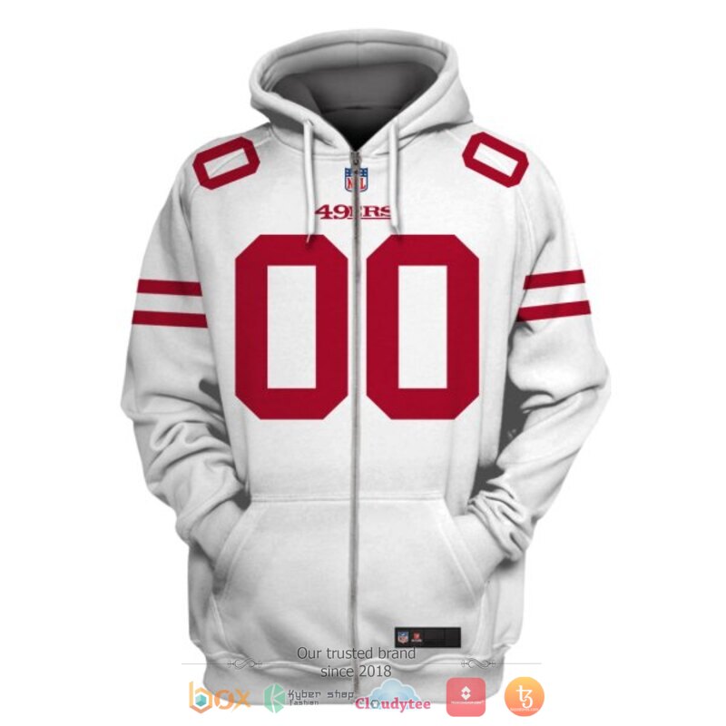 NFL San Francisco 49ers white Personalized custom jersey shirt, hoodie 2 Personalized NFL San Francisco 49ers white custom 3d shirt hoodie 1