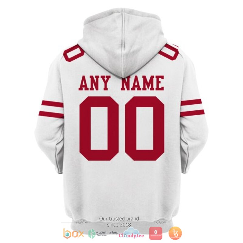 NFL San Francisco 49ers white Personalized custom jersey shirt, hoodie 4 Personalized NFL San Francisco 49ers white custom 3d shirt hoodie 1 2 3
